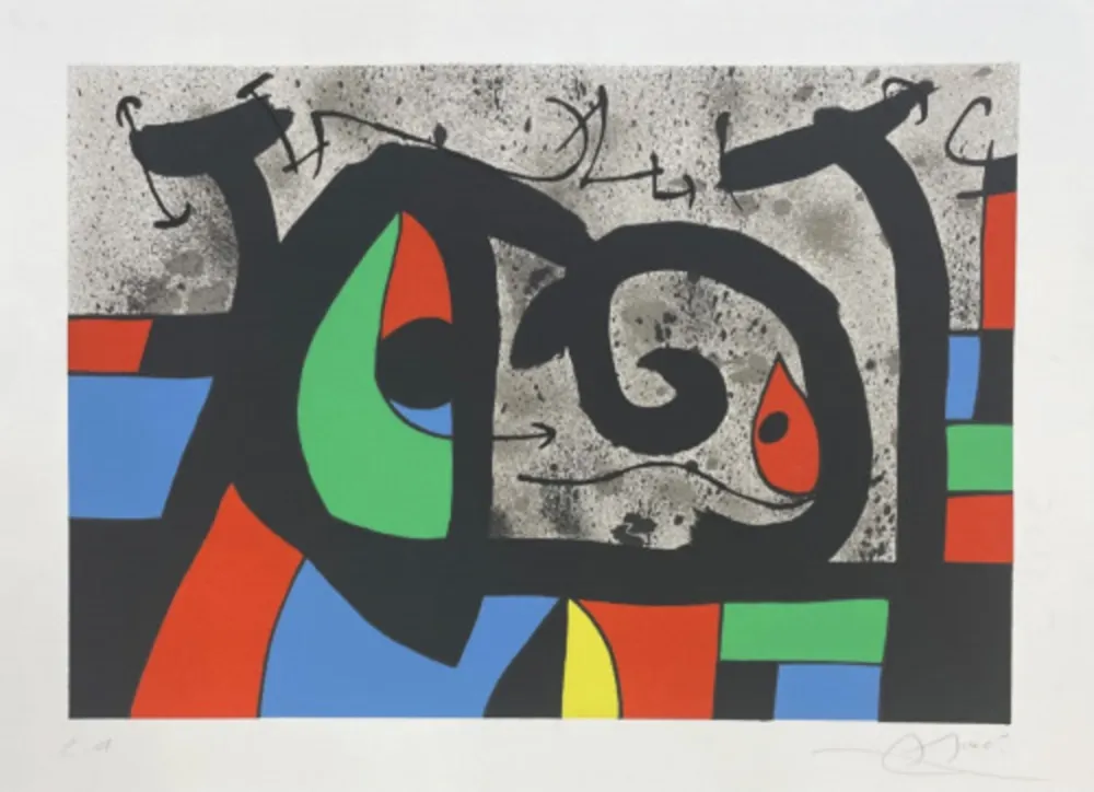 Lithografie Miró - Le Lezard aux Plumes D'or