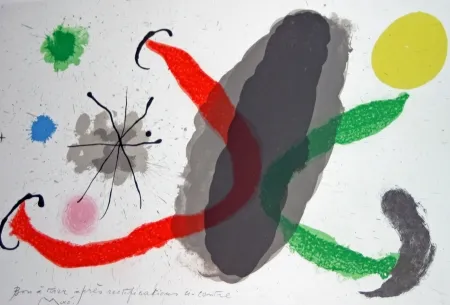 Lithografie Miró - Le lézard aux plumes d'or