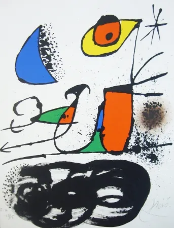 Lithografie Miró -  	 	Le monde de l'art n'est pas le monde du pardon 