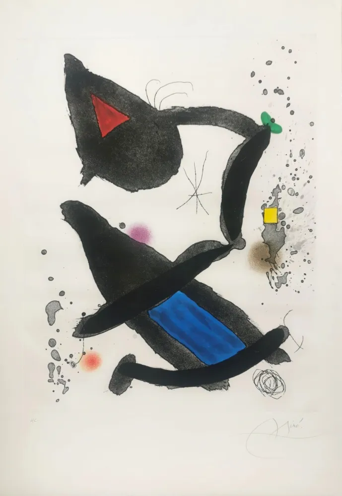 Ets En Aquatint Miró - Le Roi David 