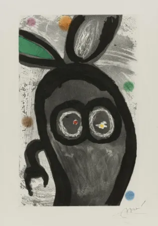 Ets En Aquatint Miró - Le Roi des lapins