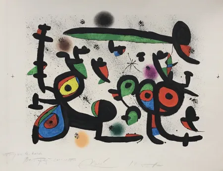 Lithografie Miró - Les Amoureux et Luna Park I
