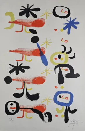 Lithografie Miró - Les Oiseleurs I
