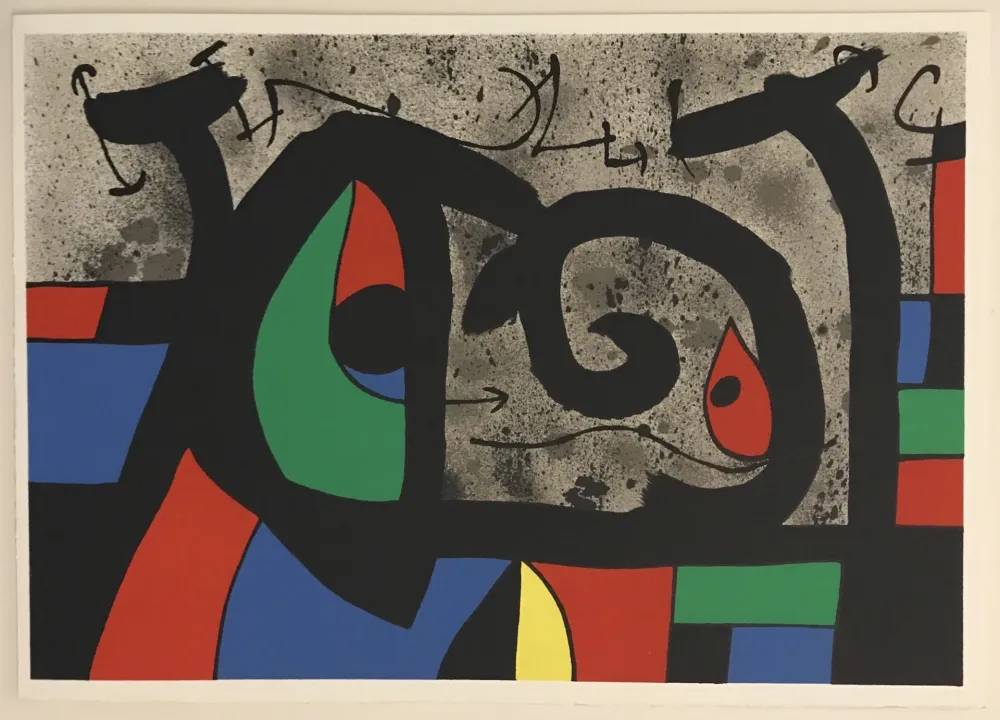 Lithografie Miró - Lezard aux Plumes d'or (M.809)