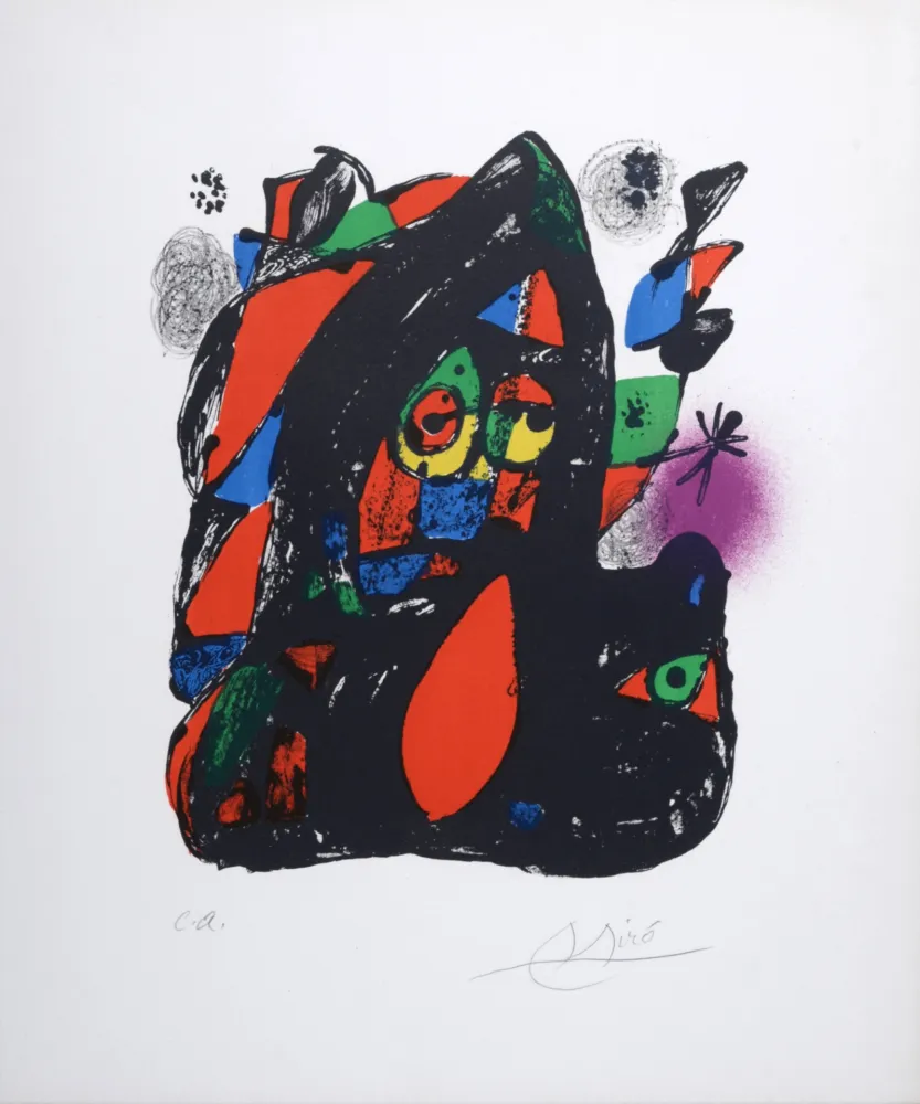 Lithografie Miró - Lithographie IV, 1981 - Hand-signed