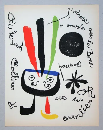 Lithografie Miró - L'oiseau