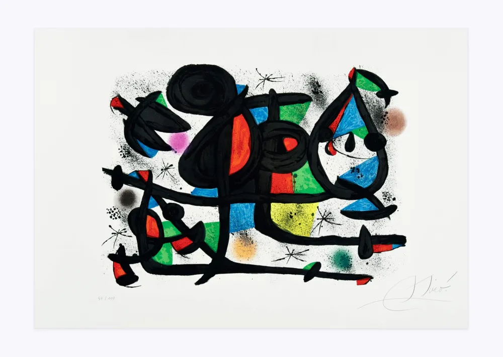 Lithografie Miró - Luge des amants I (La)