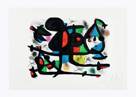 Lithografie Miró - Luge des amants I (La)