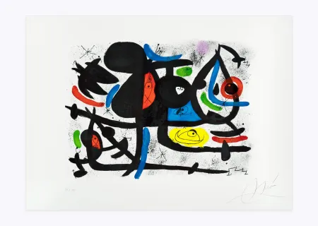 Lithografie Miró - Luge des amants II (La)