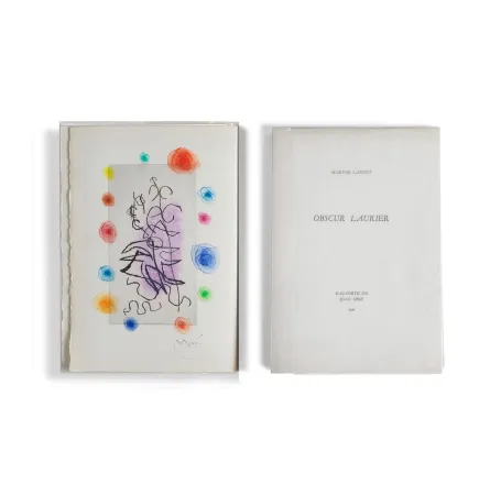 Geïllustreerd Boek Miró - Maryse Lafont. OBSCUR LAURIER. 1 eau-forte signée de Joan Miró (GLM 1962)