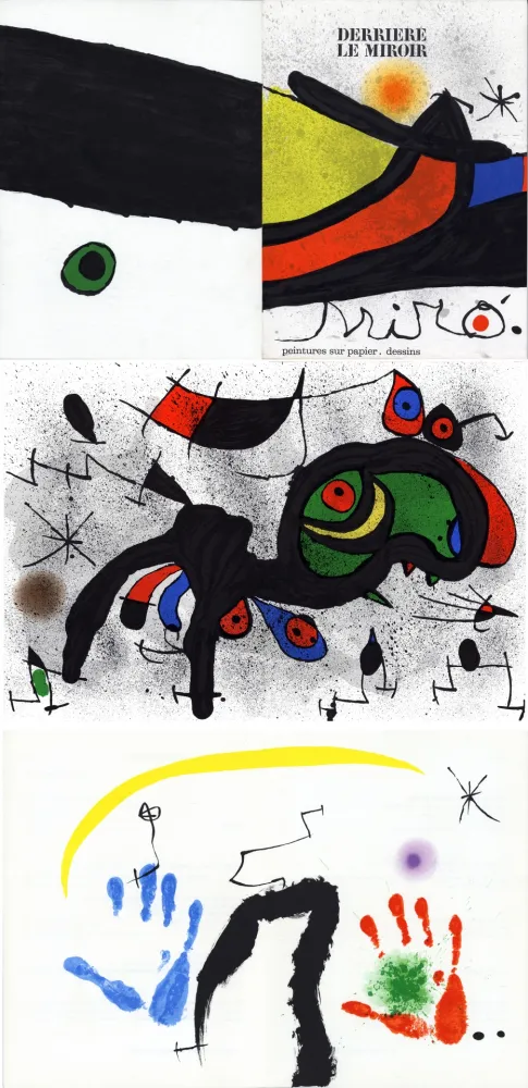 Geïllustreerd Boek Miró - MIRO. PEINTURES SUR PAPIER, DESSINS. DERRIÈRE LE MIROIR N°193-194. Novembre 1971.