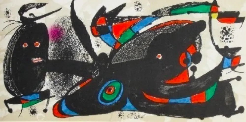 Lithografie Miró - Miro sculpteur Angleterre
