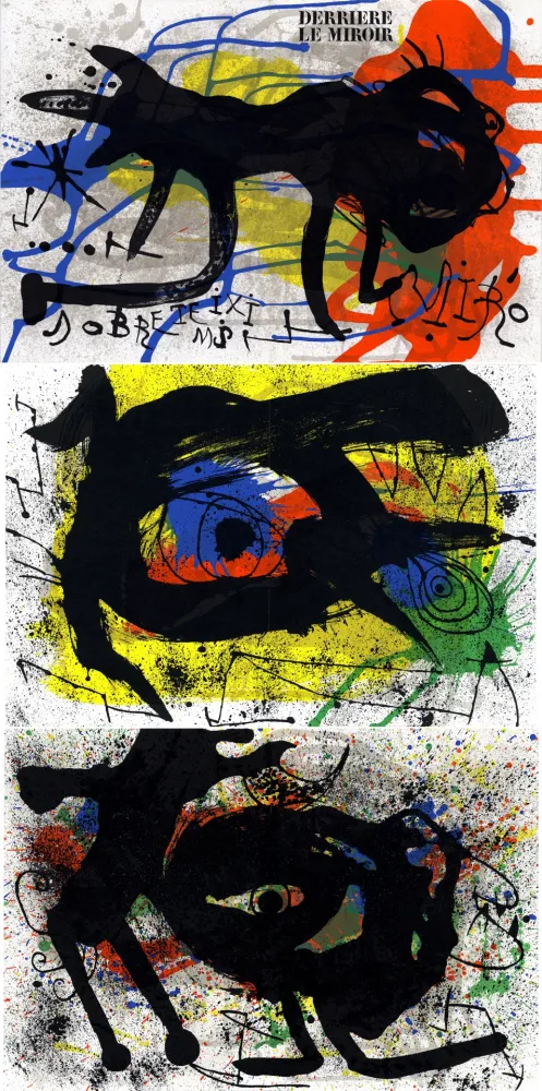 Lithografie Miró - MIRO. SOBRETEIXIMS ET SACS. Derrière le Miroir n° 203. Avril 1973.