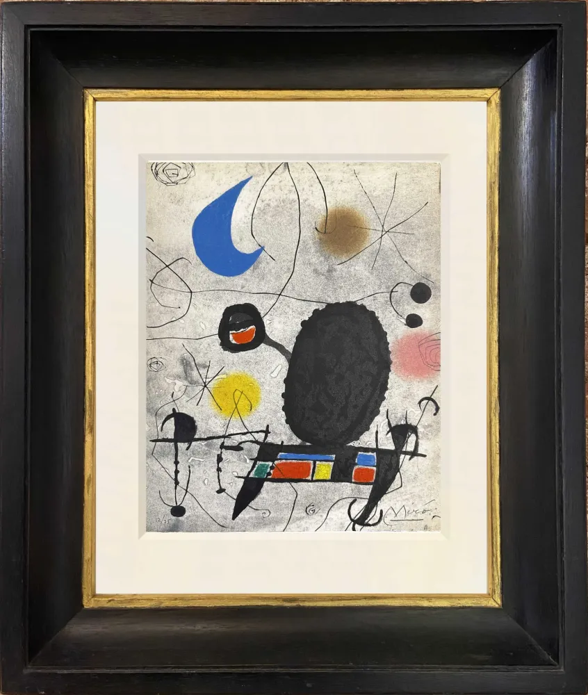 Ets En Aquatint Miró - Oiseau Solaire/ Oiseau Lunaire/ Êtincelles