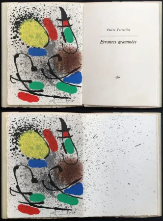Geïllustreerd Boek Miró - P. Torreilles : ERRANTES GRAMINÉES.Une lithographie originale signée (1971)