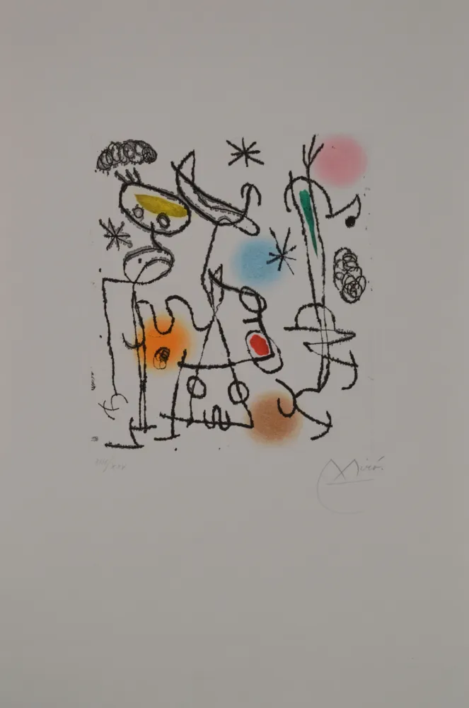Ets En Aquatint Miró - Paroles Peintres III - D446