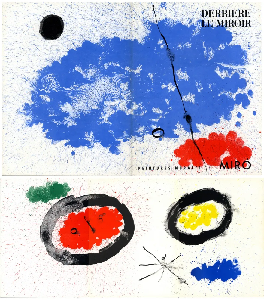 Lithografie Miró - PEINTURES MURALES DE MIRO. DERRIÈRE LE MIROIR n° 128. Juin 1961.