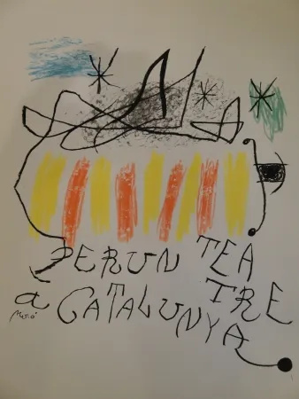 Lithografie Miró - Per un teatre a Catalunya