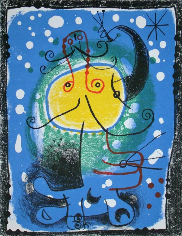 Lithografie Miró - Personnage
