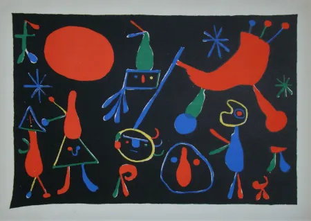 Lithografie Miró - Personnages