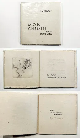Geïllustreerd Boek Miró - Pierre-André Benoit. MON CHEMIN. Une gravure de Joan Miró (1953)