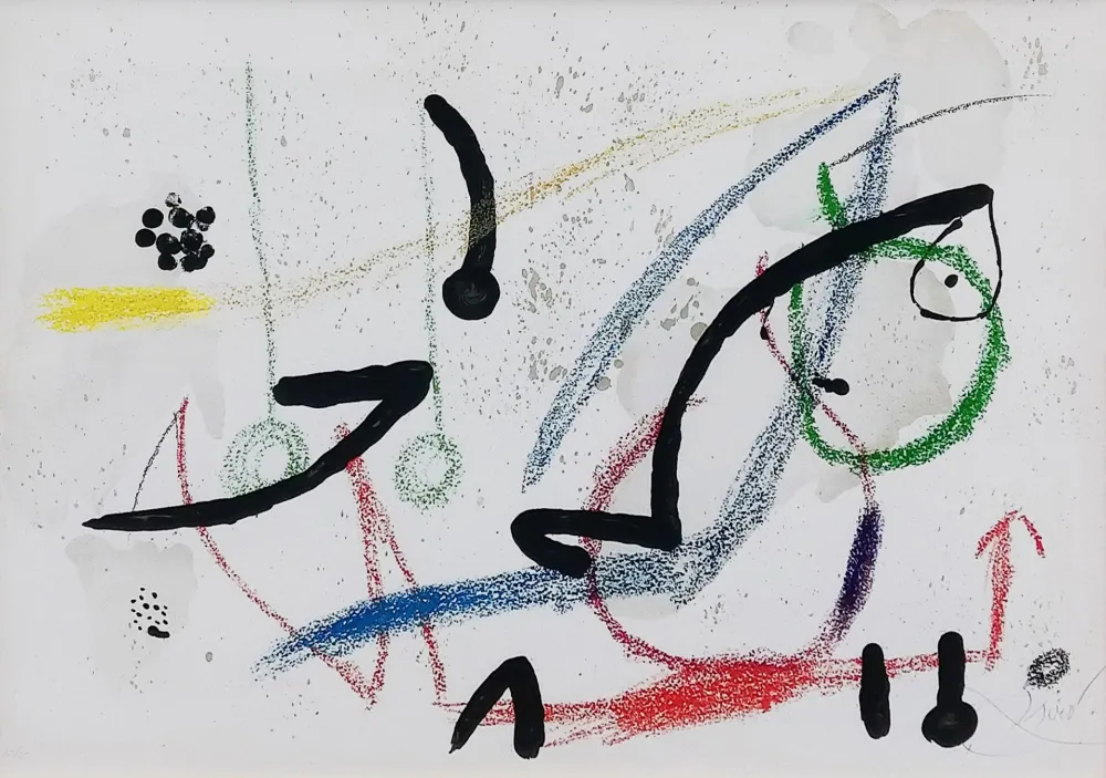 Lithografie Miró - PL. 9 (FROM MARAVILLAS CON VARIACIONES ACRÓSTICAS EN EL JARDIN DE MIRO)