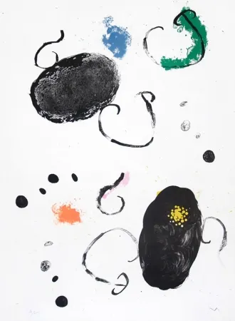 Lithografie Miró - Plate 15 from Album 19, 1961