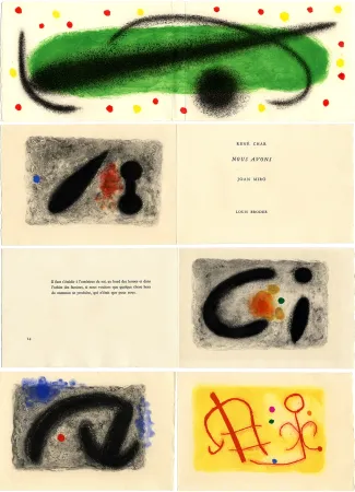 Geïllustreerd Boek Miró - René Char. NOUS AVONS. 5 gravures en couleurs (L. Broder, Paris 1959)