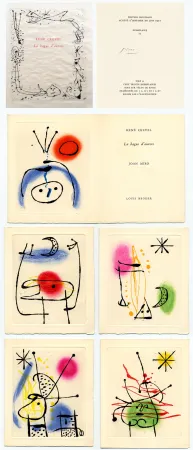 Geïllustreerd Boek Miró - René Crevel. LA BAGUE D'AURORE. 6 eaux-fortes originales de Miró (1957).