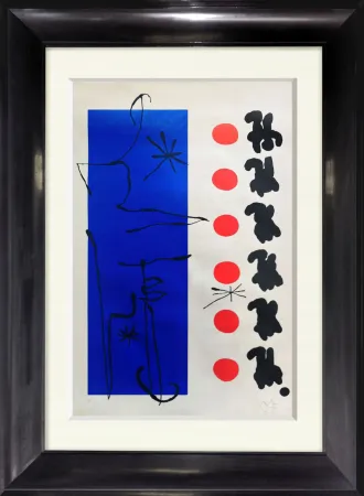 Lithografie Miró - ROUGE ET BLEU