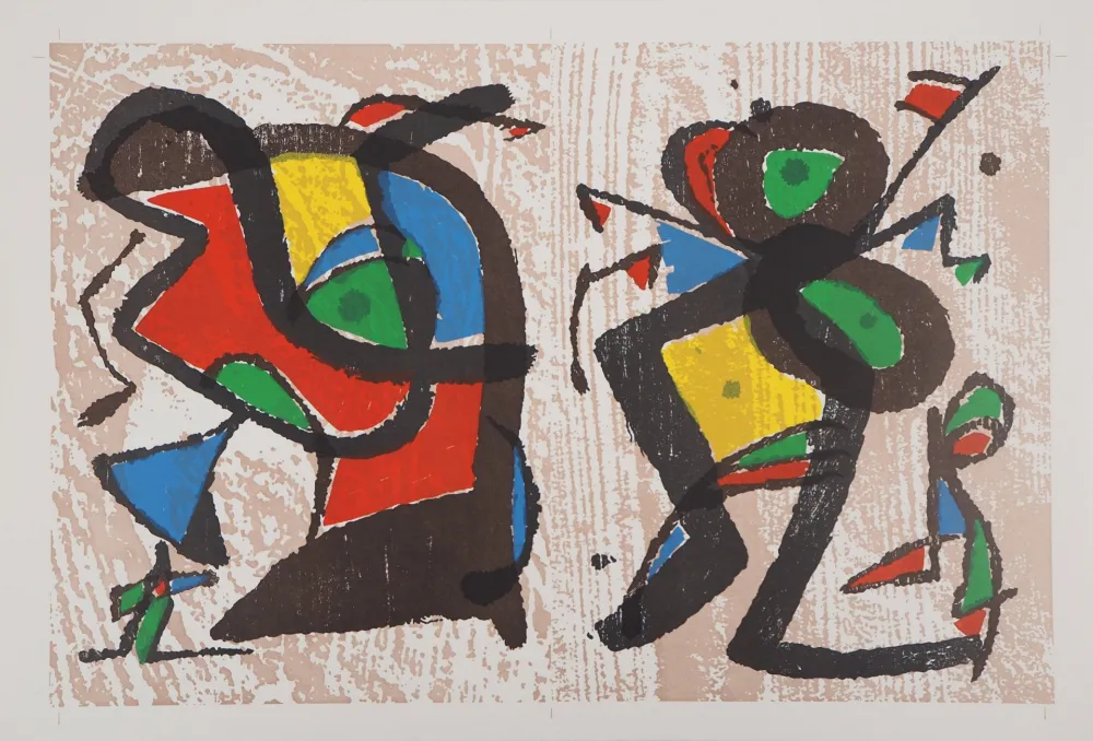 Houtsnede Miró - Séduction