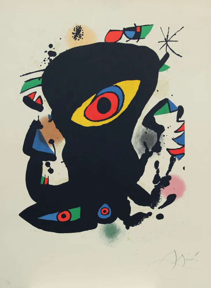 Lithografie Miró - SENZA TITOLO