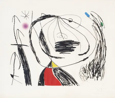 Ets En Aquatint Miró - Serie Mallorca (plate 5)