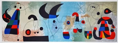 Lithografie Miró - Sur quatre murs (sobre cuatro paredes)