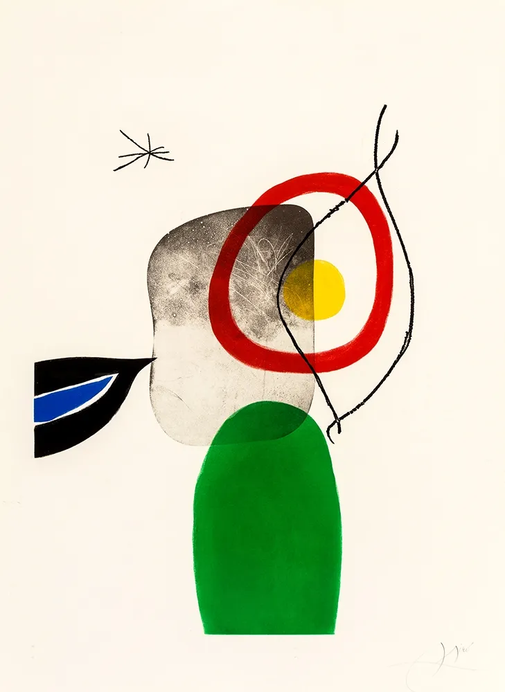 Ets En Aquatint Miró - Tir à l'arc