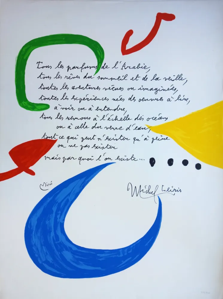 Lithografie Miró - Tous les parfums
