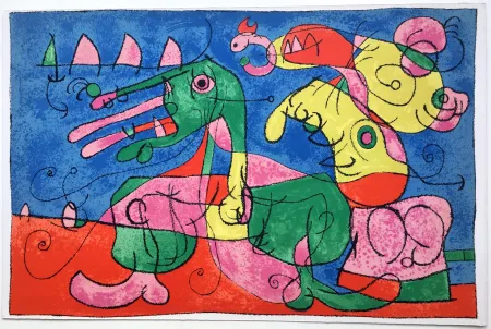 Lithografie Miró - UBU ROI : CHEZ LE TZAR (1966).