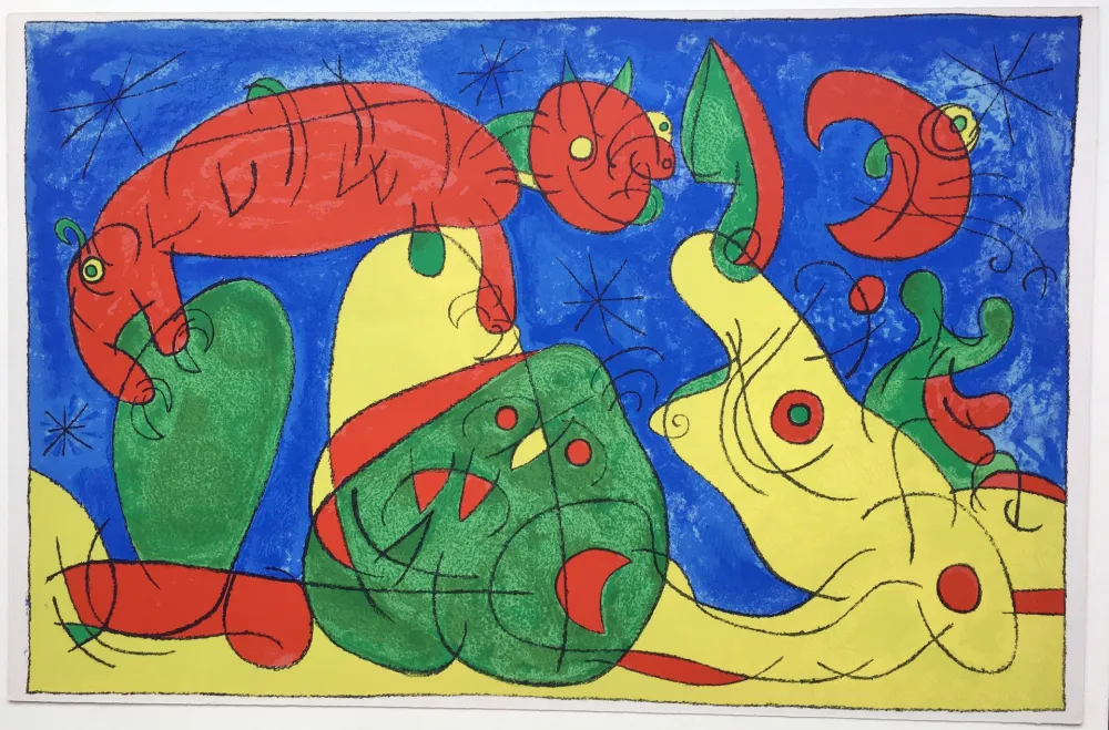 Lithografie Miró - UBU ROI : LA NUIT L'HEURE (1966).