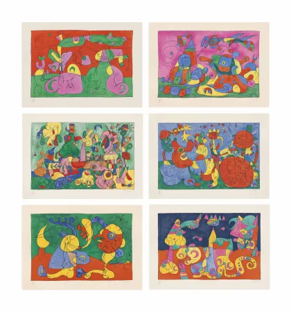 Lithografie Miró - UBU ROI : Suites en couleurs et en noir (26 lithographies à grandes marges) 1966