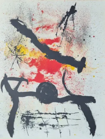 Lithografie Miró - Untitled from Graphikmappe Hochschule St. Gallen