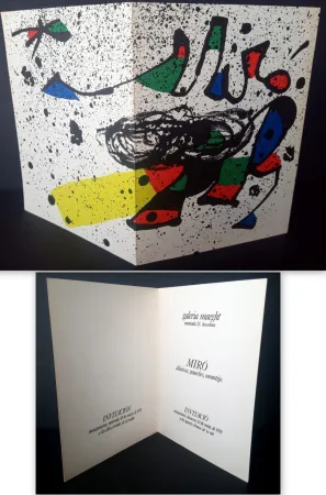 Lithografie Miró - Vernissage Miró Dibuixos, Gouaches, Monotips Galeria Maeght 