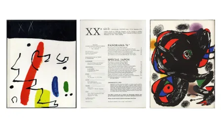 Geïllustreerd Boek Miró - XXe SIÈCLE (nouvelle série). n° XLVI (46). Panorama 76*. SPÉCIAL JAPON. XXXVIIIe année. Septembre 1976