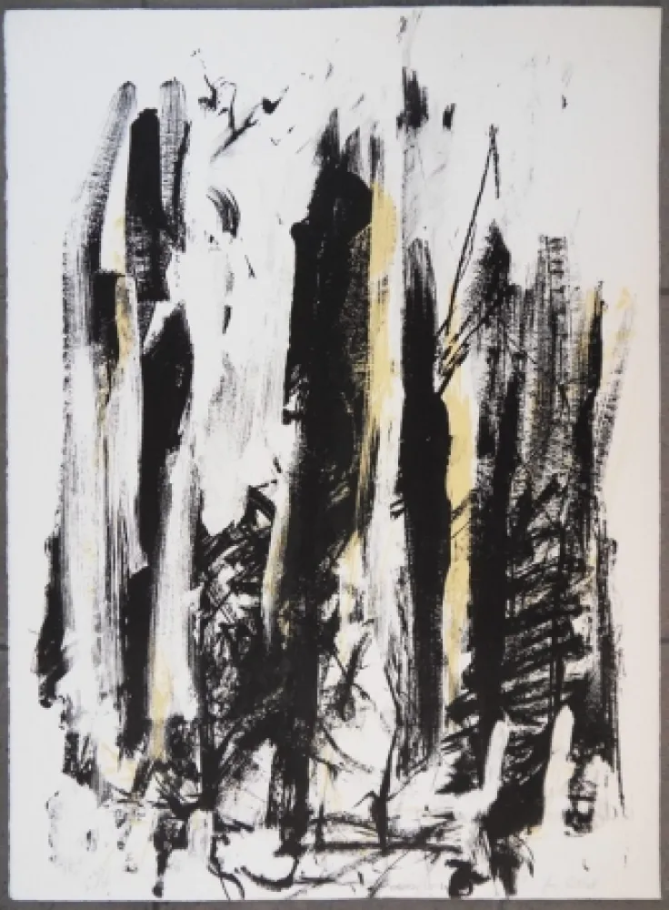 Lithografie Mitchell - Les arbres en jaune