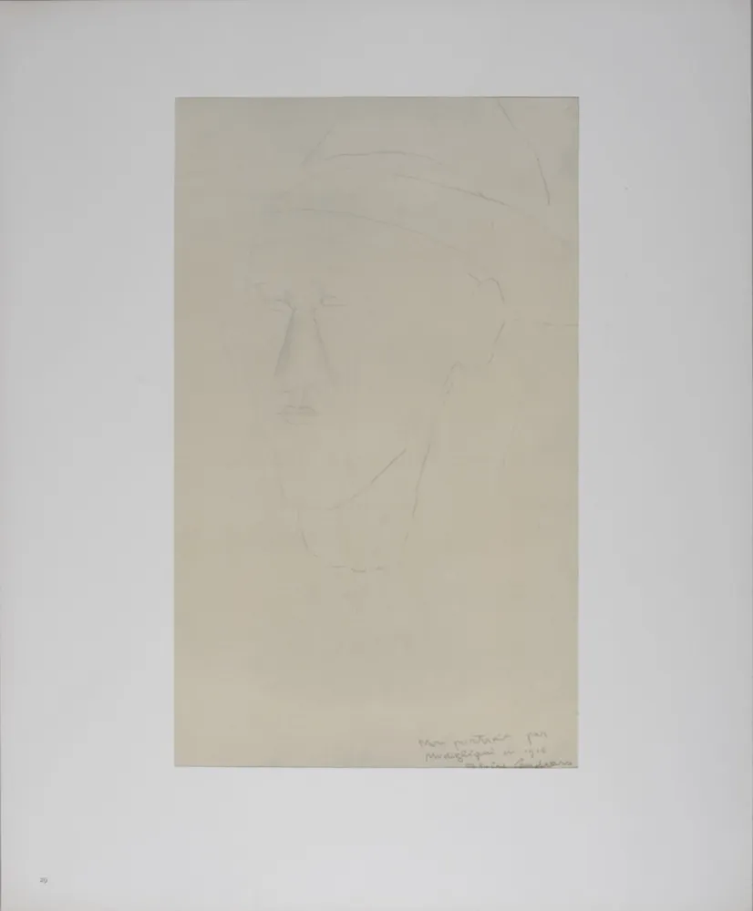 Lithografie Modigliani - Portrait de Blaise Cendrars
