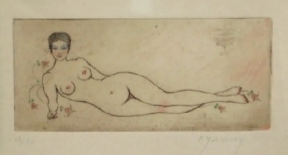 Ets En Aquatint Molinier - Nu allongé