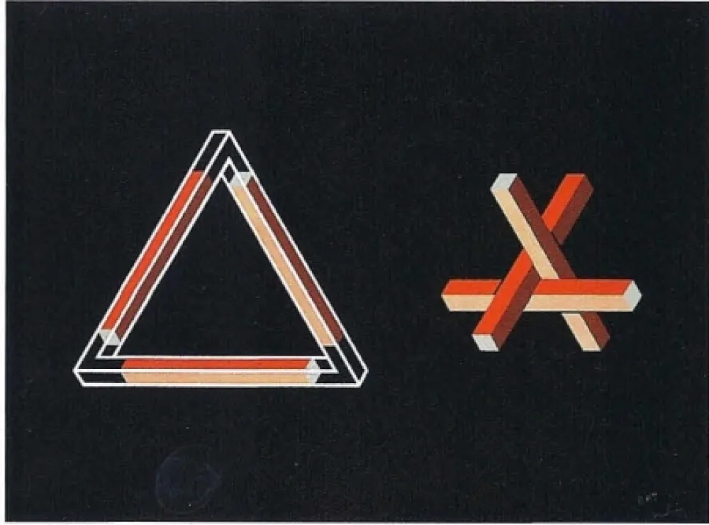 Lithografie Molins - Falsaciones del triangulo de Penrose 10
