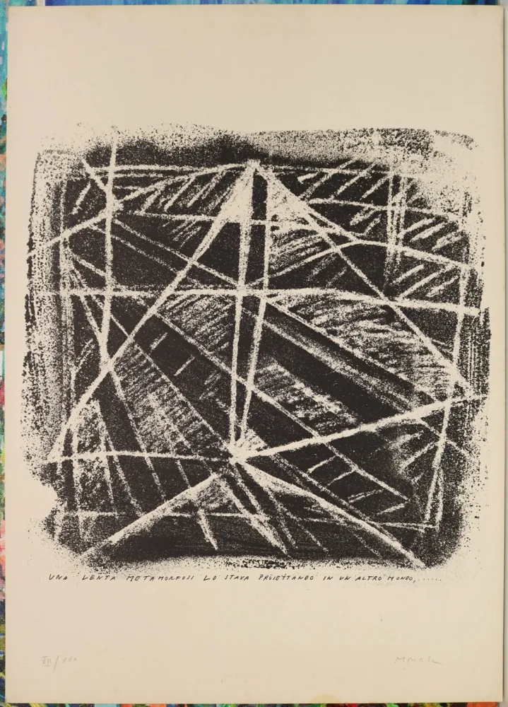 Lithografie Moncada - Una lenta metamorfosi lo stava proiettando in un altro mondo