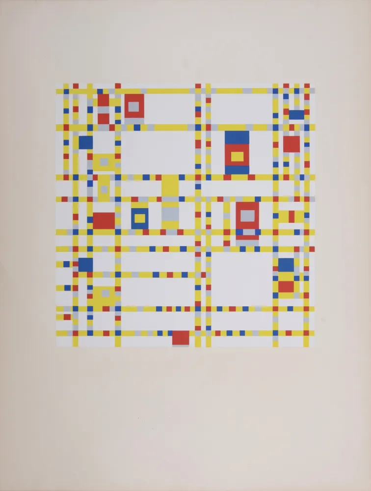 Zeefdruk Mondrian - Broadway Boogie-woogie, 1943 (1957)