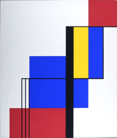 Zeefdruk Mondrian - Composition, 1929