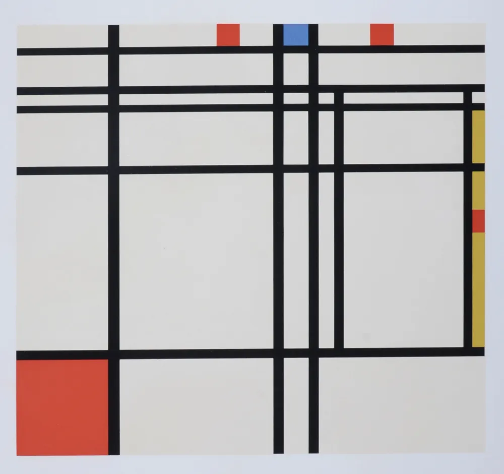 Zeefdruk Mondrian - Composition in Red, Yellow and Blue, 1967